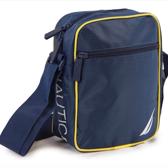 Nautica Crossbody Shoulder Bag in Navy/Yellow - Picture 2 of 11